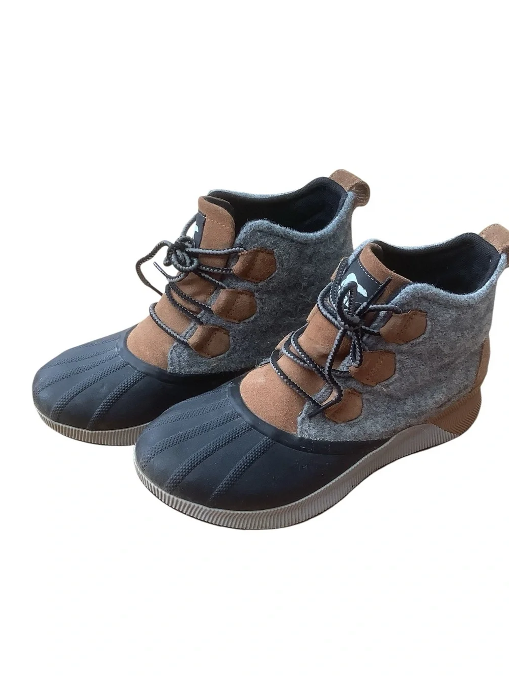 Sorel Out ’N About Classic III Plus  Felt Suede Duck Boots Women’s 9 Gray Brown